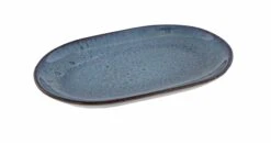 Oldenhof 1821 Ovale Schaal ø 16 X 23 Cm Aardewerk Indigo Spickel Blauw
