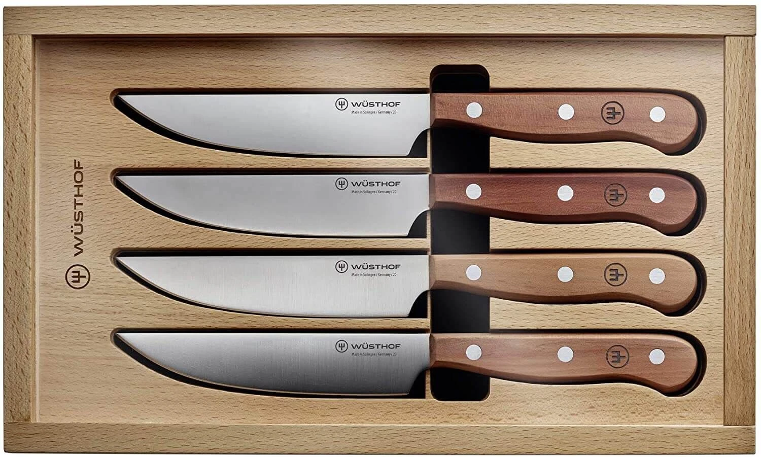 Wüsthof Steakmessenset Hout 4 Stuks 4 Wüsthof Steakmessenset Hout 4 Stuks - Afbeelding 2