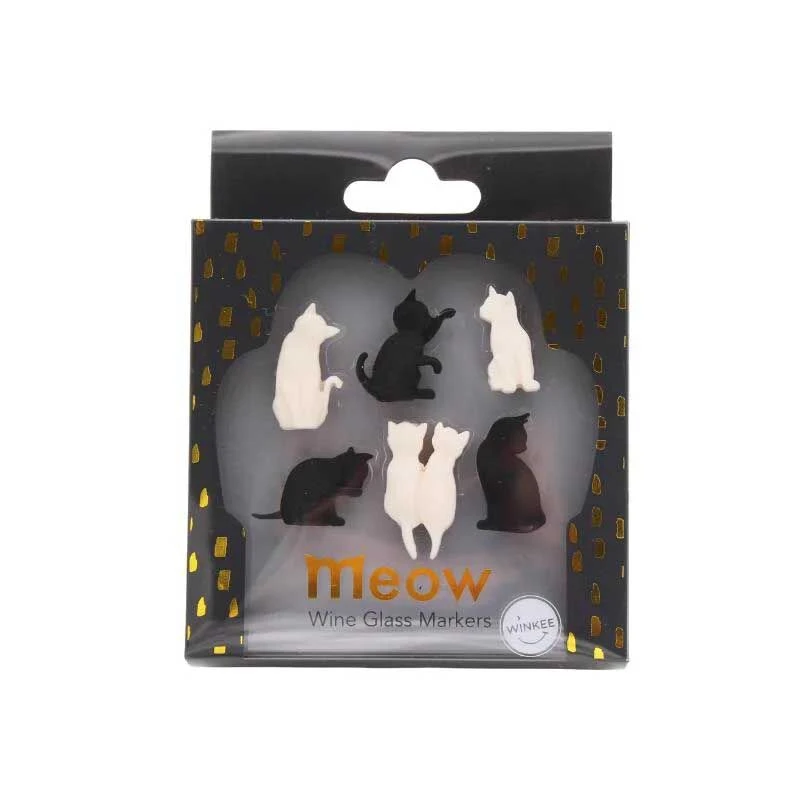 Winkee Meow Glass Markers Silicone 6 Stuks 3 Winkee Meow Glass Markers Silicone 6 Stuks