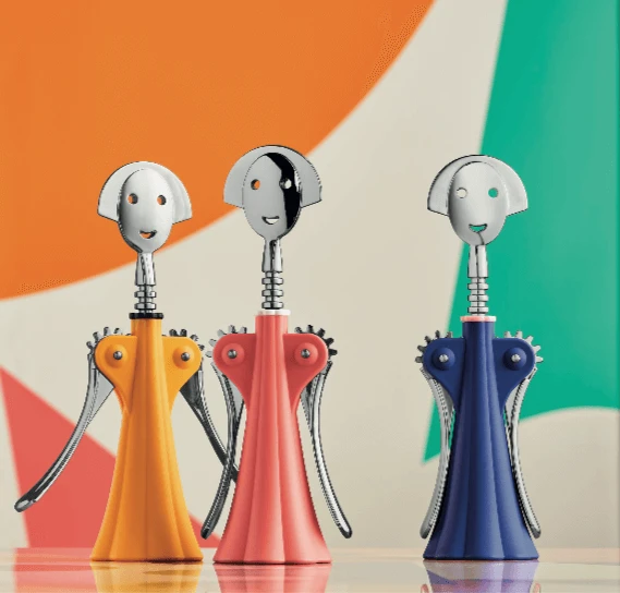 Alessi Anna G. Kurkentrekker Kunststof Rvs Geel 4 Alessi Anna G. Kurkentrekker Kunststof Rvs Geel - Afbeelding 2