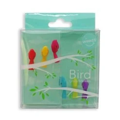 Winkee Bird Glass Markers Silicone 6 Stuks
