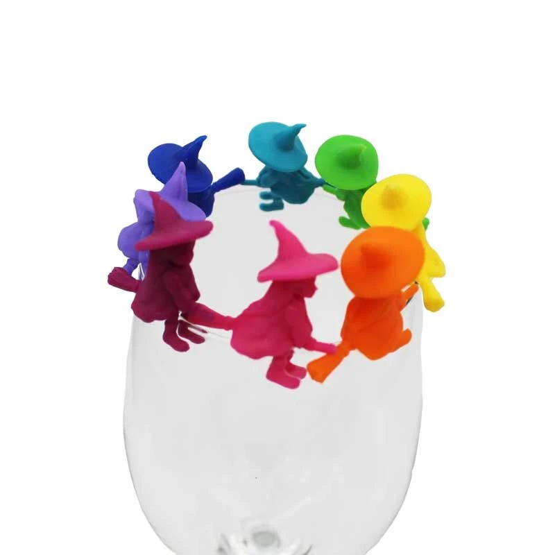 Winkee Witches Glass Markers Silicone 8 Stuks 6 Winkee Witches Glass Markers Silicone 8 Stuks - Afbeelding 4