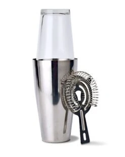 Oldenhof Cocktailshaker Boston 800 Ml Rvs-glas Set Met Strainer