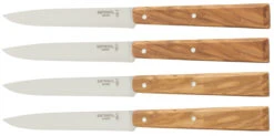 Opinel Steakmessenset No. 125 11 Cm Rvs Bruin 4 Stuks