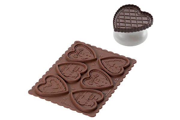 Silikomart Cookie Choc Kit Kerst Hart Silicone 3-delig 3 Silikomart Cookie Choc Kit Kerst Hart Silicone 3-delig