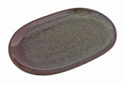 Oldenhof 1821 Ovale Schaal ø 23 X 16 Cm Aardewerk Mosgroen