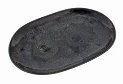 Oldenhof 1821 Ovale Schaal ø 23 X 16 Cm Aardewerk Spikkelblauw