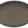 Gobel Geperforeerde Geribbelde Taartvorm Rond ø 28 Cm Staal Bruin