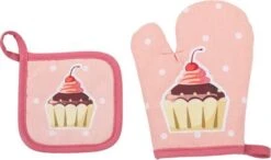 Tiseco Cupcakes Kinderset Keukentextiel Katoen 4-delig -Rhythm & Rizz 550x325