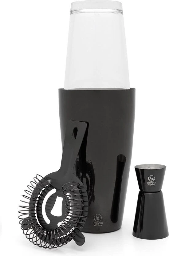Leopold Acolon Boston Shaker Set 450 Ml Rvs Glas 3-delig 3 Leopold Acolon Boston Shaker Set 450 Ml Rvs Glas 3-delig
