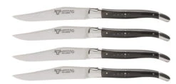 Laguiole En Aubrac Shepherd's Cross Steakmes 11,5 Cm Buffelhoorn 4 Stuks