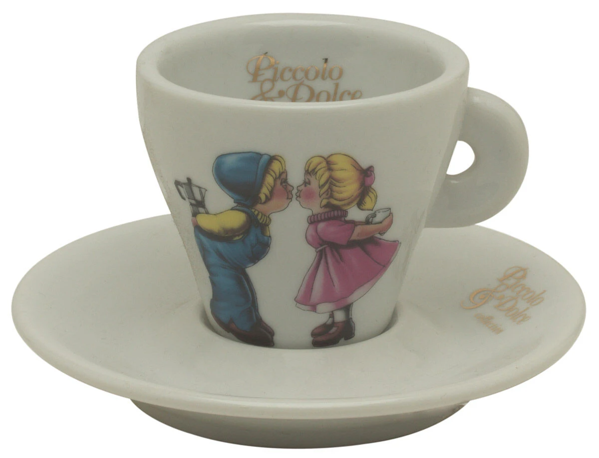 Lucaffé Piccolo & Dolce Espressokop En Schotel Aardewerk Wit 3 Lucaffé Piccolo & Dolce Espressokop En Schotel Aardewerk Wit