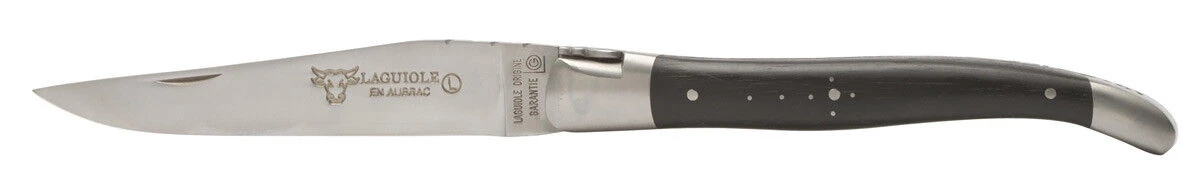 Laguiole En Aubrac Shepherd's Cross Klap-steakmes 12 Cm Ebbenhout Donkerbruin 3 Laguiole En Aubrac Shepherd's Cross Klap-steakmes 12 Cm Ebbenhout Donkerbruin