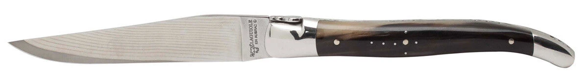 Laguiole En Aubrac Klap-steakmes 12 Cm Pointe De Corne 3 Laguiole En Aubrac Klap-steakmes 12 Cm Pointe De Corne