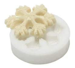 Silikomart Sugarflex Decoratiemal Sneeuwkristal 6 Cm Silicone Wit