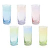 Oldenhof Longdrink Glazen 430 Ml Regenboog Kleuren Set Van 6