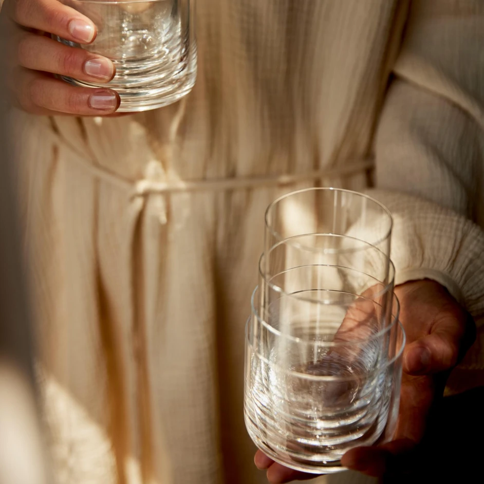 Aarke Nesting Stapelbare Glazen Glas 4-delig 4 Aarke Nesting Stapelbare Glazen Glas 4-delig - Afbeelding 2