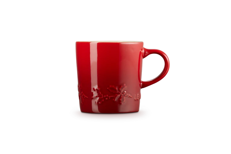 Le Creuset Holly Collectie Koffiebeker 200 Ml Aardewerk Kersrood 5 Le Creuset Holly Collectie Koffiebeker 200 Ml Aardewerk Kersrood - Afbeelding 3