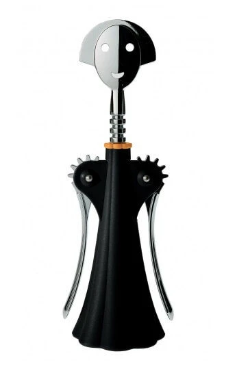 Alessi Anna G. Kurkentrekker Kunststof Rvs Zwart 3 Alessi Anna G. Kurkentrekker Kunststof Rvs Zwart