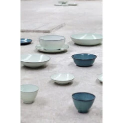 Serax Aqua Ontbijt- Of Dessertbord ø 22 Cm Aardewerk Blauw Spikkel