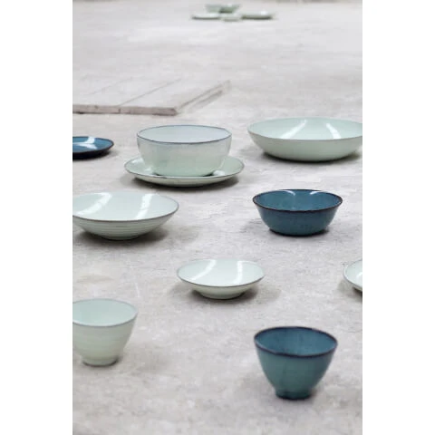 Serax Aqua Ontbijt- Of Dessertbord ø 22 Cm Aardewerk Blauw Spikkel 3 Serax Aqua Ontbijt- Of Dessertbord ø 22 Cm Aardewerk Blauw Spikkel