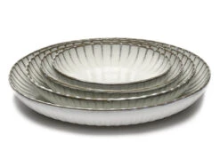 Serax INKU By Sergio Herman Serveerschaal M ø 32 Cm H 5 Cm Aardewerk Wit -Rhythm & Rizz b5120246ws1 m2 1