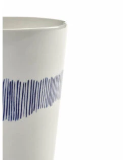 Serax Feast By Ottolenghi Theekop 330 Ml Aardewerk White + Swirl-Stripes Blue -Rhythm & Rizz b8921019bs5