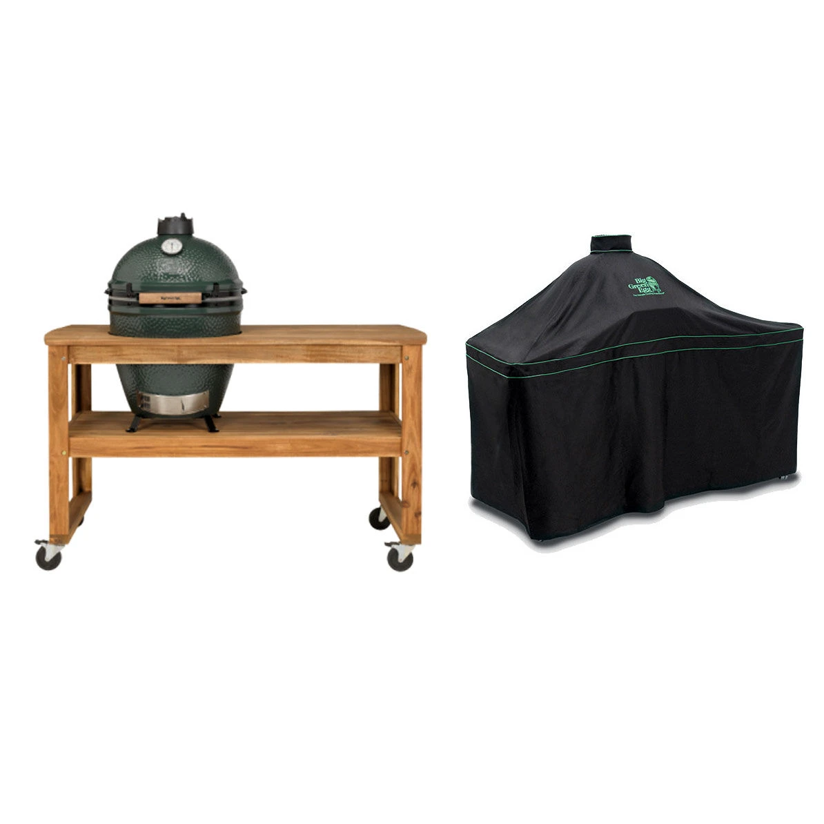 Big Green Egg Table Incl. Nest, Wielen, Hoes En Large Barbecue
