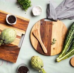 Bowls And Dishes Pure Rose Wood Serveerplank ø 35 Cm Met 1 Metalen Handvat 7 Bowls And Dishes Pure Rose Wood Serveerplank ø 35 Cm Met 1 Metalen Handvat -Rhythm & Rizz bowls and dishes pure rose wood serveerplank 30 cm met 12 1