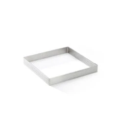 De Buyer Geperforeerde Taartring Vierkant 15 X 15 Cm 2 Cm Hoog Rvs