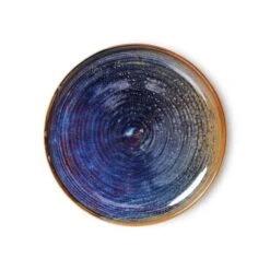HK Living Chef Ceramics ACE7148 Side Plate ø 20 Cm Aardewerk Rustic Blue