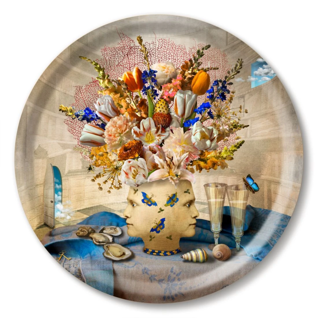 Jamida The Philosopher's Study Dienblad ø 31 Cm Hout 3 Jamida The Philosopher's Study Dienblad ø 31 Cm Hout