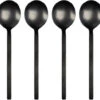 Leeff Charlot Koffielepel 15,5 Cm Rvs Zwart 4 Stuks