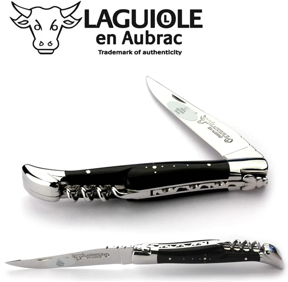 Laguiole En Aubrac Klapmes Met Kurkentrekker 12 Cm Ebbenhout 3 Laguiole En Aubrac Klapmes Met Kurkentrekker 12 Cm Ebbenhout