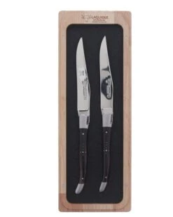 Laguiole En Aubrac Steakmes 11,5 Cm Macassar Ebbenhout 2 Stuks
