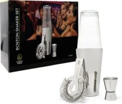 Leopold Boston Shaker Set Rvs 4-delig -Rhythm & Rizz leopold boston shaker set rvs 4 delig