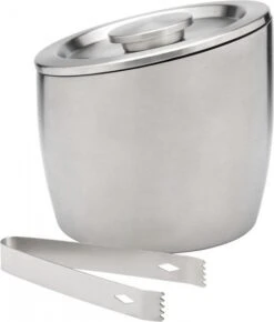 Leopold Ijsemmer Met Tang 2,5 Liter Rvs Mat