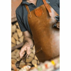 OFYR Leren Schort Congacbruin -Rhythm & Rizz leren schort 1