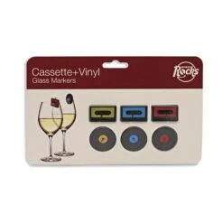 Winkee Cassette+Vinyl Glass Markers Silicone 6 Stuks