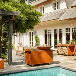 OFYR Island 100-100 Vuurkorf - Barbecue Met Meubel En Plank Van Donkergrijs Keramiek -Rhythm & Rizz ofyr island pro 1 5