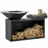 OFYR Island Black 85-100 Vuurkorf - Barbecue Met Meubel En Plank Van Donkergrijs Keramiek -Rhythm & Rizz oib 100 100 cd