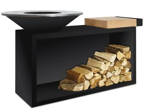 OFYR Island Black 85-100 Vuurkorf - Barbecue Met Meubel En Plank Van Teakhout 3 OFYR Island Black 85-100 Vuurkorf - Barbecue Met Meubel En Plank Van Teakhout