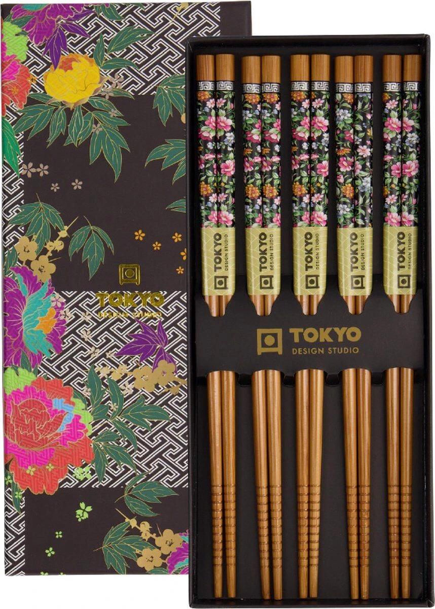 Oldenhof Eetstokjes Cubes Black White 22,5 Cm 5 Stuks 3 Oldenhof Eetstokjes Cubes Black White 22,5 Cm 5 Stuks