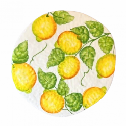 Oldenhof Turijn Citroen Taartschaal/onderbord Met Reliëf Aardewerk