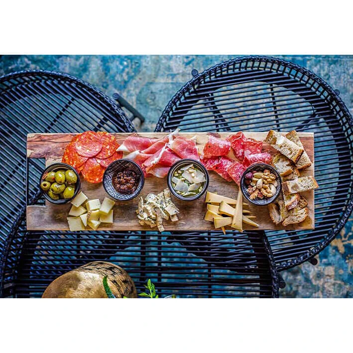 Bowls And Dishes Rose Wood Rechte Serveerplank Met Metalen Handvat 49 Cm 5 Bowls And Dishes Rose Wood Rechte Serveerplank Met Metalen Handvat 49 Cm - Afbeelding 3