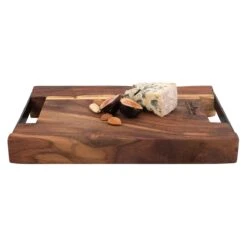 Bowls And Dishes Rose Wood Serveerplank Met Metalen Handvatten 30 X 20 Cm -Rhythm & Rizz rs1330 4