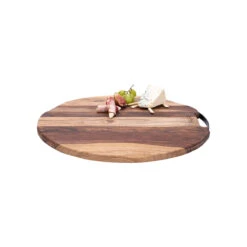 Bowls And Dishes Pure Rose Wood Serveerplank ø 50 Cm Met 1 Metalen Handvat -Rhythm & Rizz rs1745 4 1