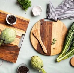 Bowls And Dishes Pure Rose Wood Serveerplank ø 50 Cm Met 1 Metalen Handvat -Rhythm & Rizz rs1745 7 1