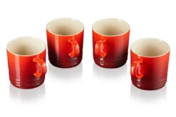 Le Creuset Mok 350 Ml Aardewerk Kersrood 4 Stuks -Rhythm & Rizz rs8757 lc 20190531 th ps 0149 2 scr