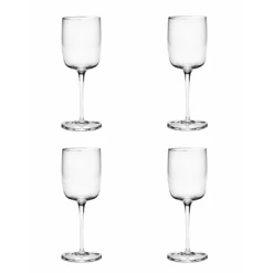 Serax Passe-Partout Witte Wijnglas Recht 300 Ml ø 7,8 Cm H 21 Cm Glas 4 Stuks